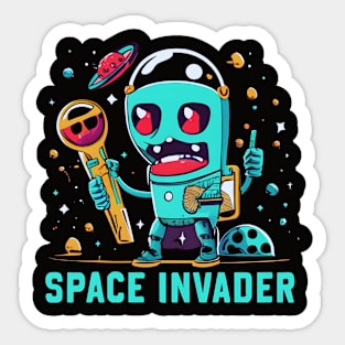 Space Invader Alien Space Sticker